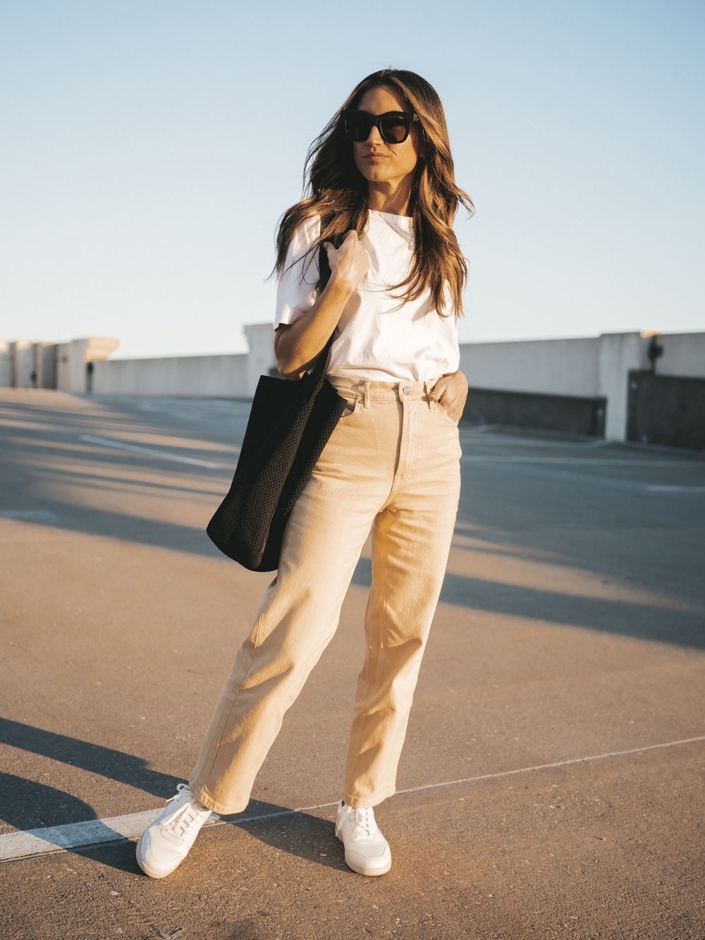 Everlane The Way High Jean in Soy Bean